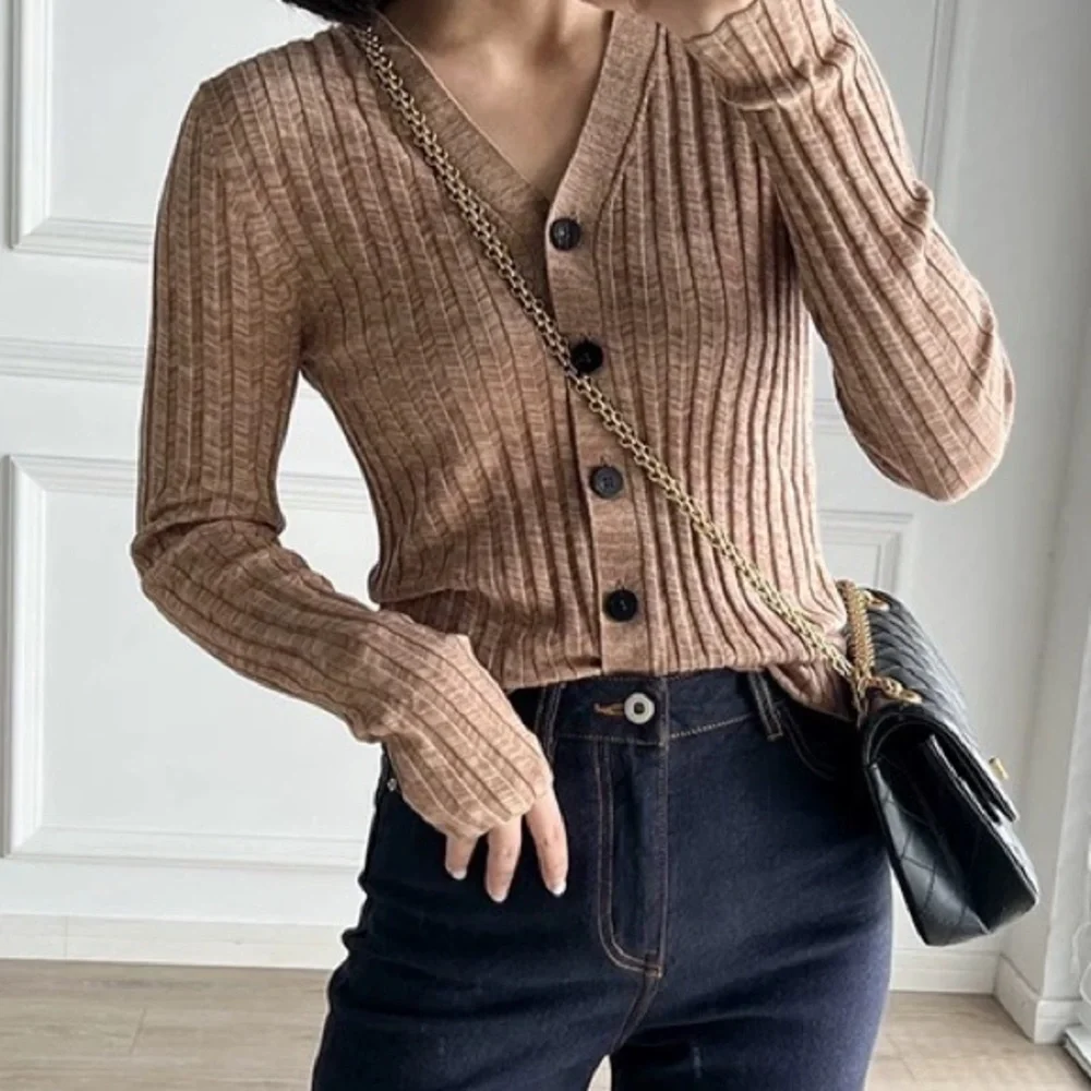🍁ICICLE Cotton open knit light button up cardigan - Picture 15 of 15